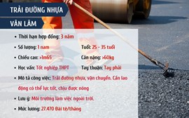 ĐƠN HÀNG TRẢI NHỰA ĐƯỜNG - VÂN LÂM